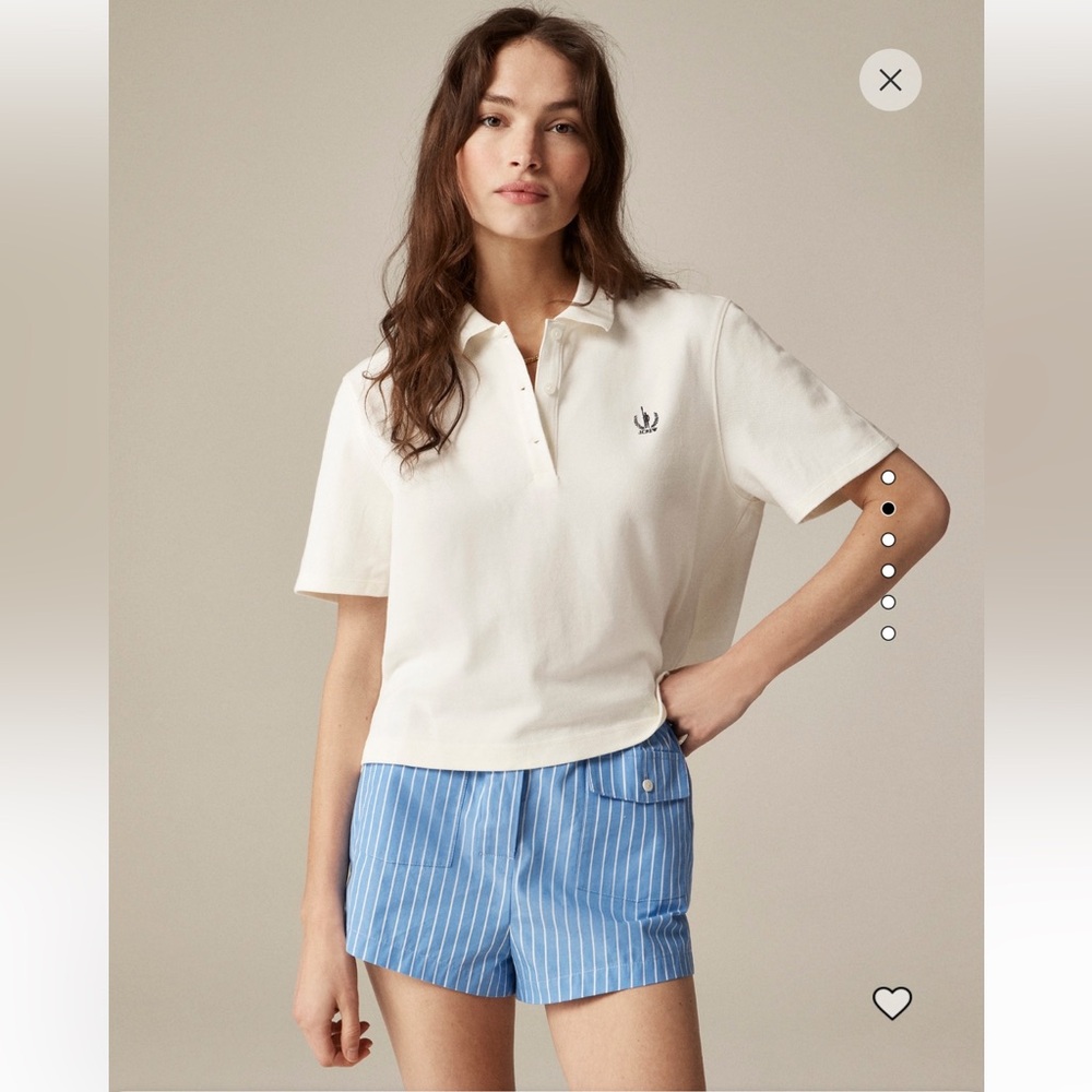 J.Crew Piqué cropped polo shirt